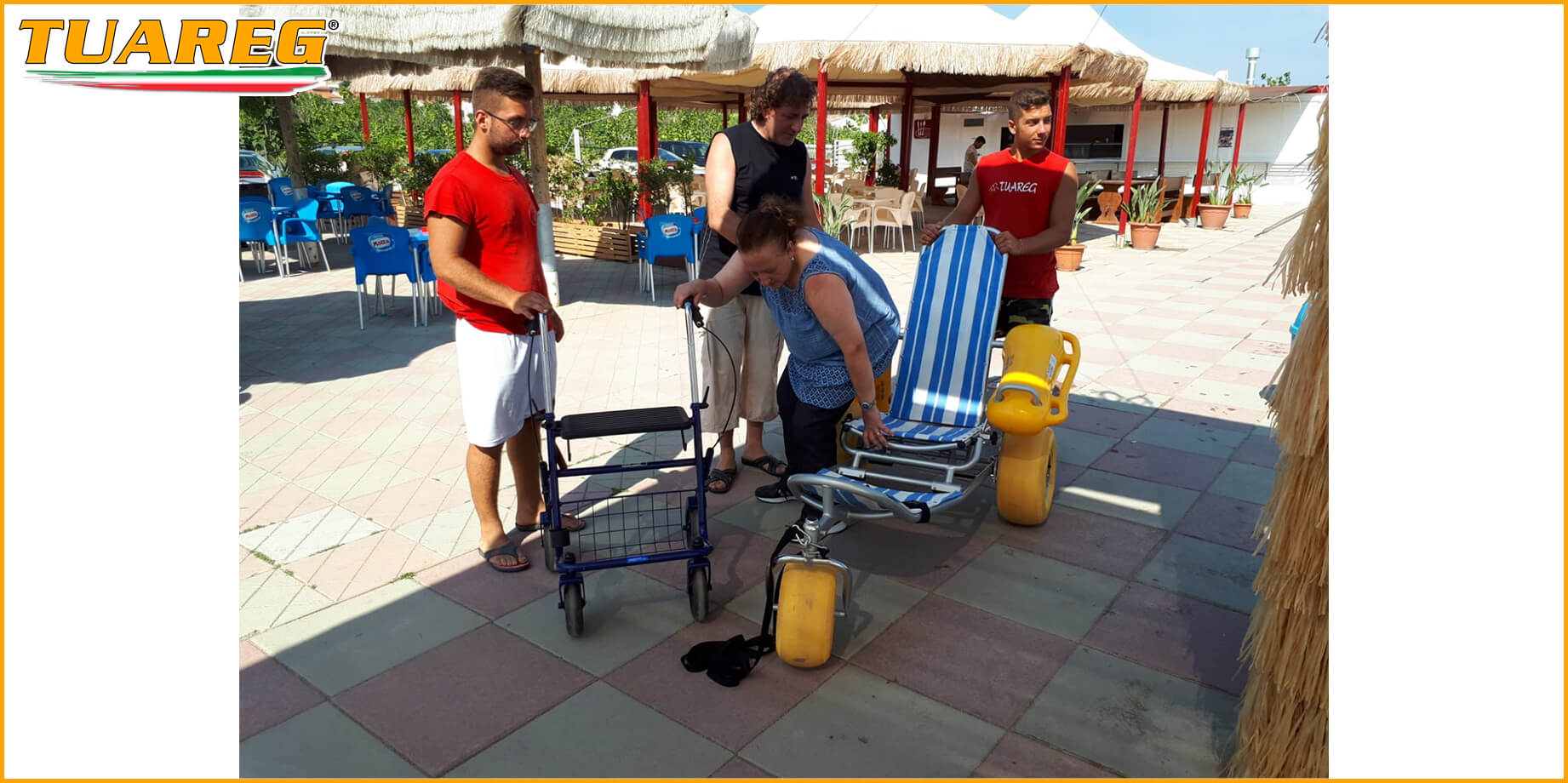 Chaise de plage Float pour Personnes à Mobilité Réduite - Tuareg Access - Produit/Accessoire pour l'Accessibilité à la Plage