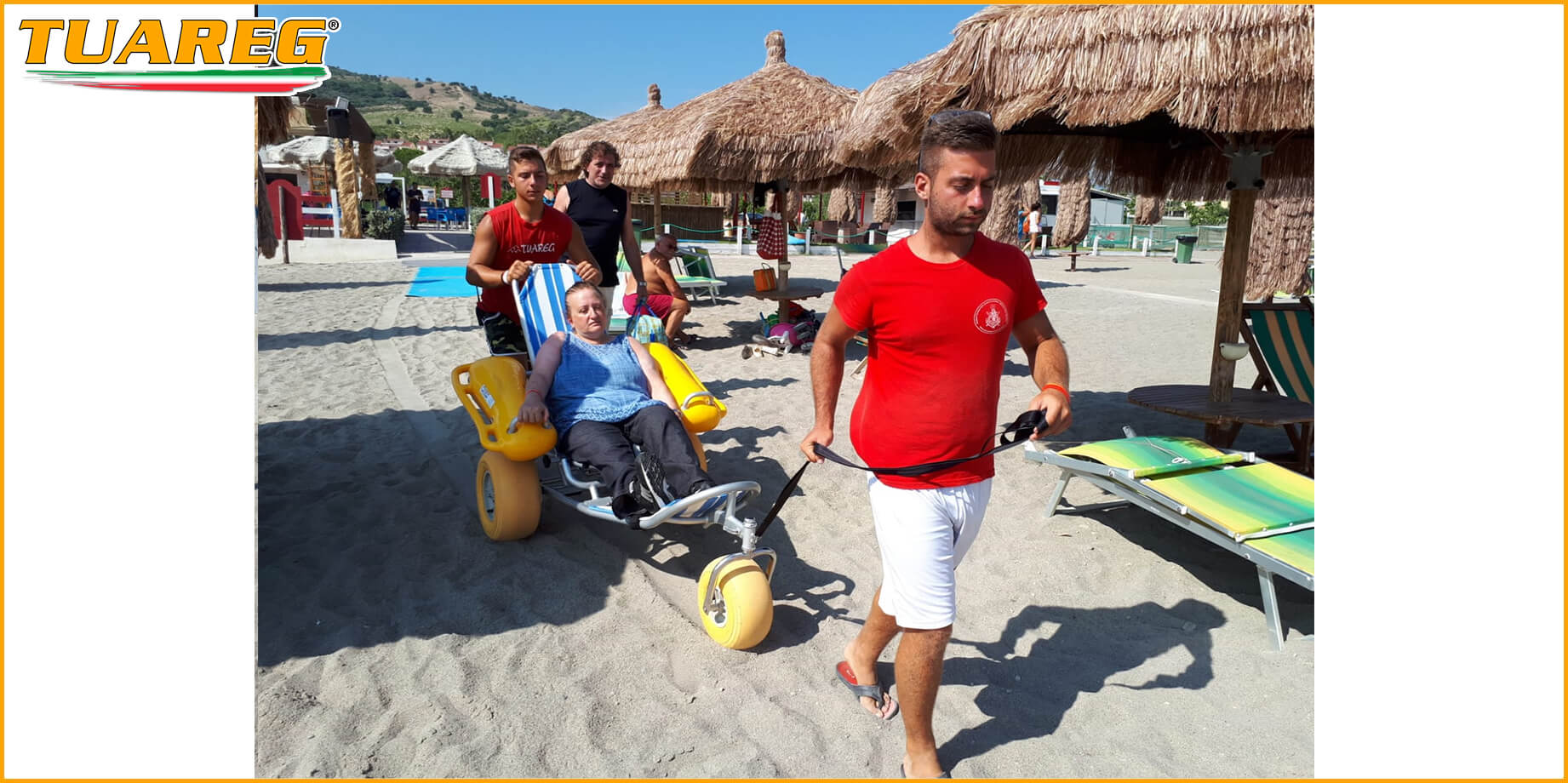 Chaise de plage Float pour Personnes à Mobilité Réduite - Tuareg Access - Produit/Accessoire pour l'Accessibilité à la Plage