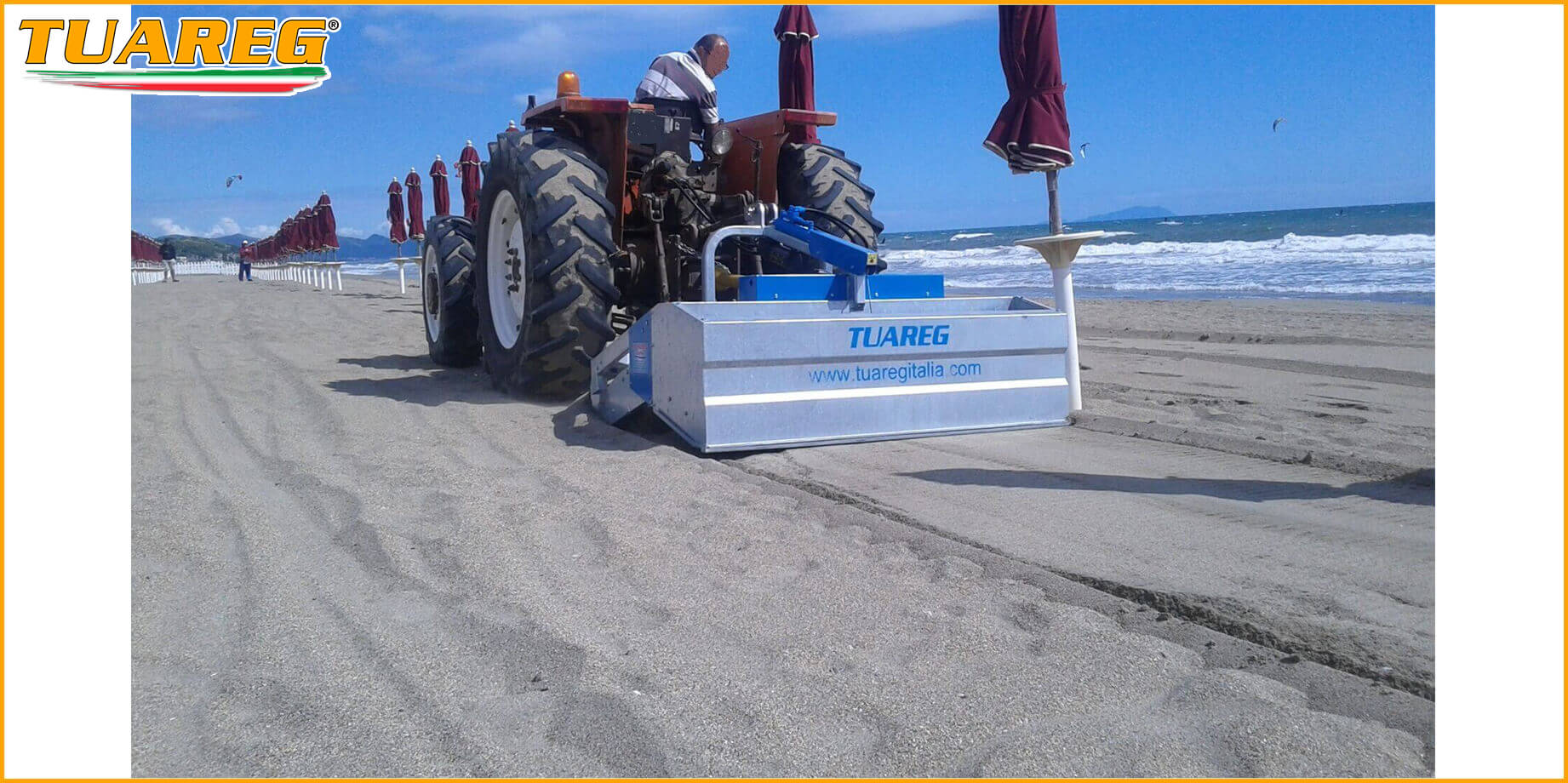 Tuareg EvoPlus - Máquina de Limpieza de Playas - Llevado por un Tractor